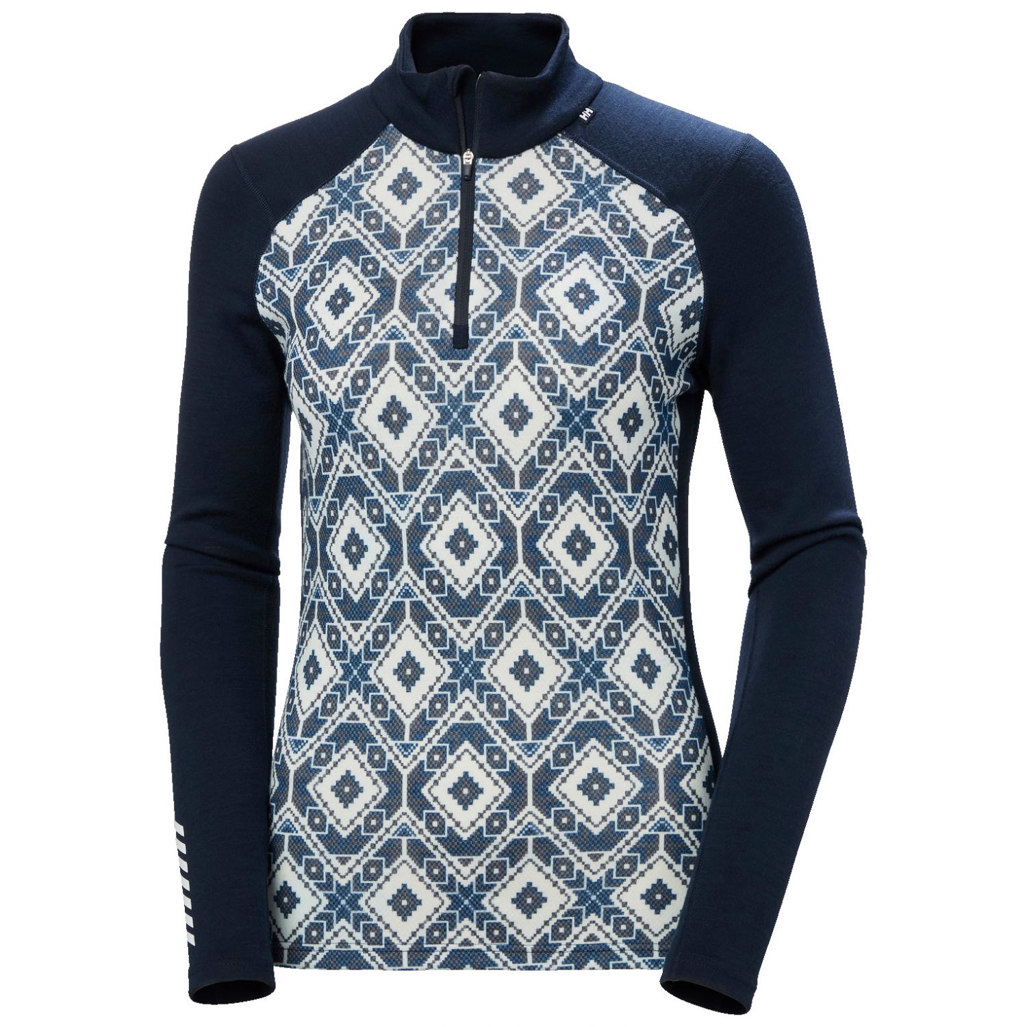 Helly Hansen Lifa Merino Merino Midweight Graphic 1/2 Zip, dámské, námořnická modrá
