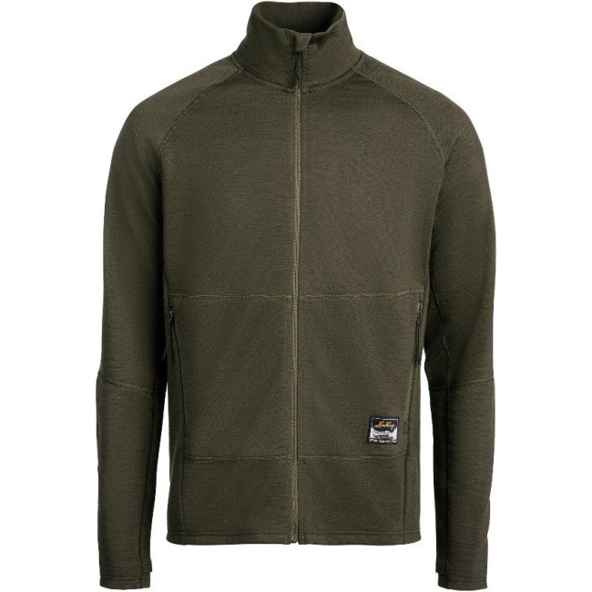 Lundhags Tived Merino Full Zip M, střední vrstva, zelená