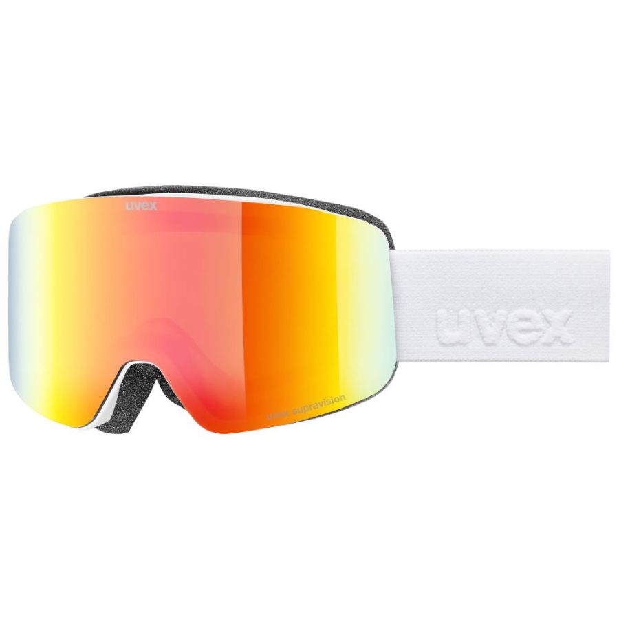 Lyžařské brýle pro děti Uvex pwdr FM - white matt/mirror rainbow